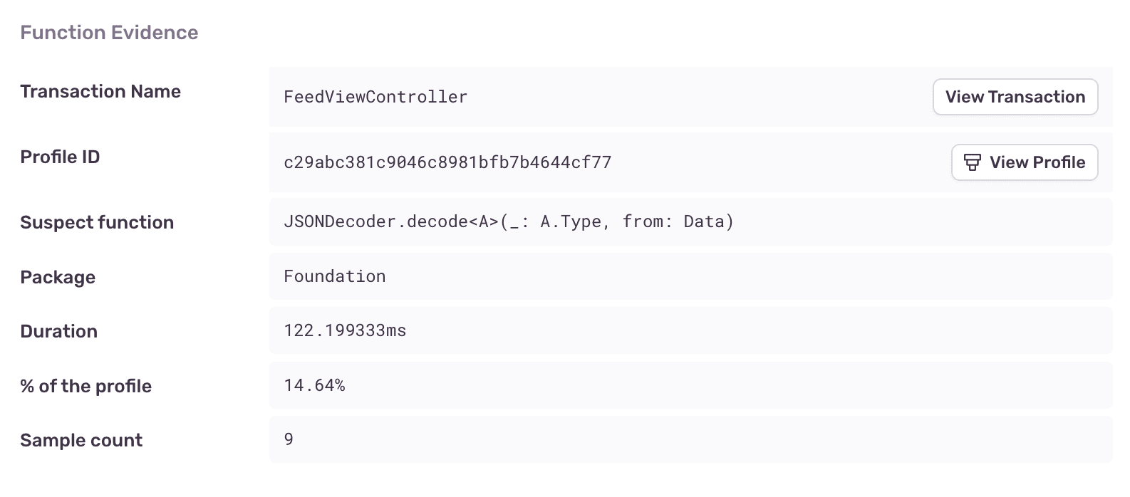 JSON Decoding on Main Thread Function Evidence